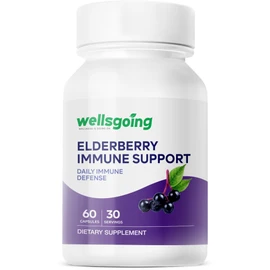 Elderberry Immune Support with Vitamin C, Zinc & Black Elderberry Extract – Powerful Antioxidant & Immune Defense – Year-Round Wellness Formula – 60 Capsules