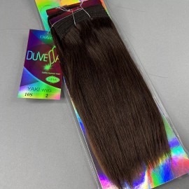 Outre 10s 9” Yaki Straight #2 Dark Brown Duvessa Remi 100% Human Hair Track Extensions