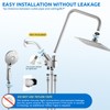 Ryamen 8" Dual Shower Head Combo, High Pressure Rainfall Shower