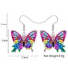 LONYOO Floral Butterfly Earrings Dangle Acrylic Cute Insects Charms Spring