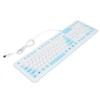 Foldable Silicone Keyboard 106 Keys Waterproof Dustproof Foldable USB Wired