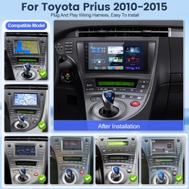 Leadfan Car Stereo Radio for Toyota Prius 2010-2015 Upgrade 9 Inch Touchscreen Android Head Unit Apple Carplay Android Auto for Toyota Prius GPS SWC WiFi Bluetooth+Backup Camera (Fit JBL Version)