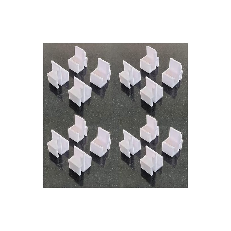 Pack of 16 Sliding Door Guides for Closet Rails Form/Optimum