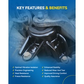 PHILTOP 5PCS Front Rear Engine and Trans Mount Fit for Honda 2005 2006 Odyssey 3.5L LX EX VTEC, Replace# A4526HY A4553 9411 A4559 A6582, Automatic Transmission