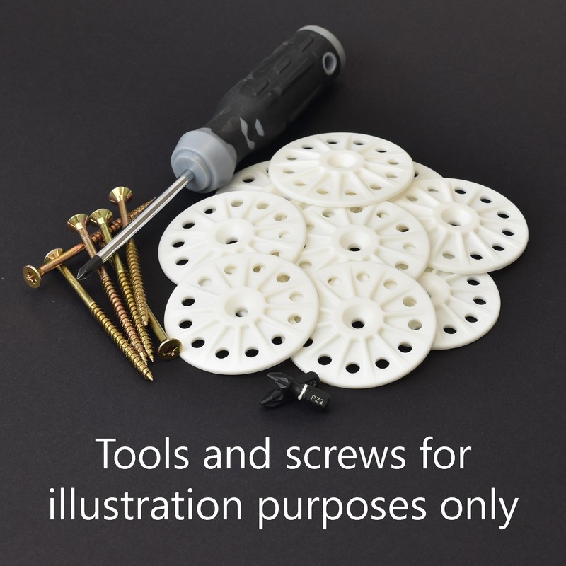 Hawkeng Flame Retardant Load Spreading 60mm plastic washers for fixing