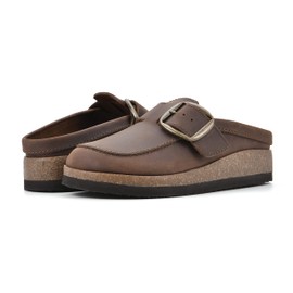 WHITE MOUNTAIN Women's Bueno Mule, Brown/Leather, 7 M