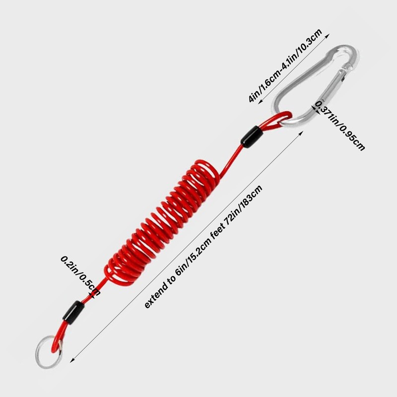 MAEZOE 6FT Trailer Brake Away Cable, Heavy Duty Steel Wire