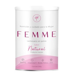 Femme Lactosuero en Polvo Natural, Nutrición y Cuidado para la Mujer, 500g, Francés
