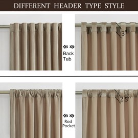100% Full Blackout Champagne Beige Velvet Curtains 96 inch Long for Living Room,Set of 2 Liner Rod Pocket Back Tab Thermal Window Curtains Room Darkening Heavy Decorative Curtains Drapes for Bedroom