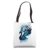 Colorful swan as a watercolor motif with gradient, blue Tote