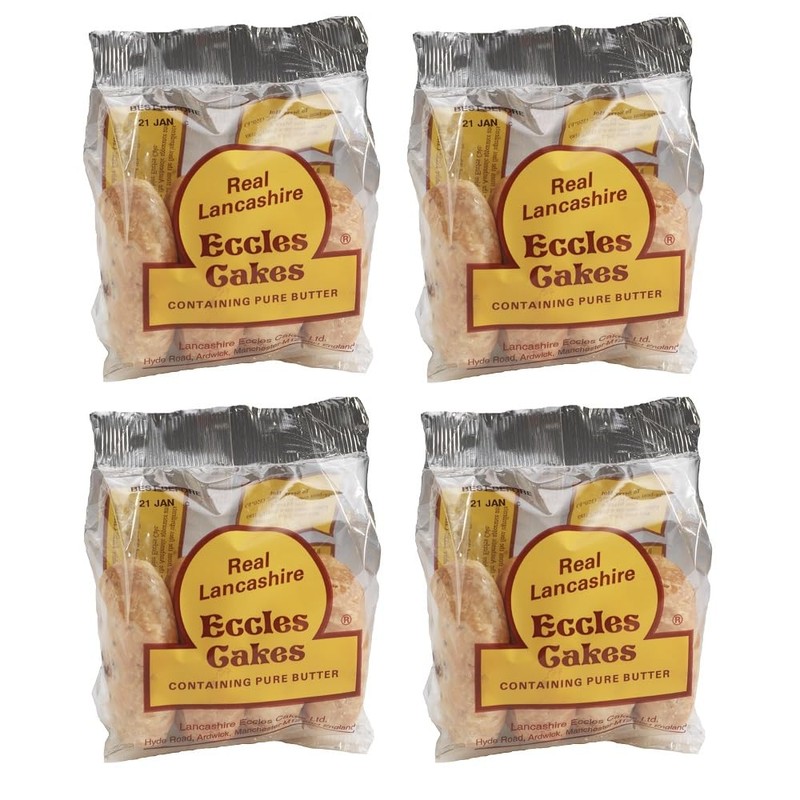 Real Lancashire Eccles Cakes 200g (4 x 4 Packs |