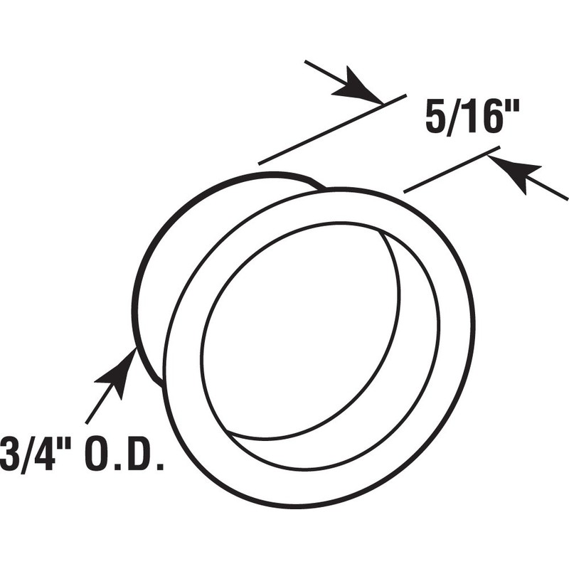 Prime-Line N 7133 3/4 In. Solid Brass Sliding Closet Door