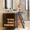 Gewitt Foldable Toddler Kitchen Stool Helper - Adjustable Height Folding