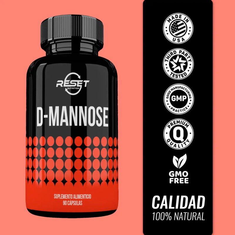 Reset Nutrition Mannose Salud Urinaria Infecciones Cáps Sabor
