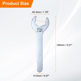 QUARKZMAN Pack of 10 Small Spanner Ring Spanner 27 x 140 x 2.6 mm Metric U-Shaped Single Super Thin Flat Head Galvanised Wrench for Car Repair Furniture Assembly