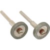 2 Diamond Coated Wheels Jewelers Lapidary Tool 5/8"