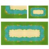 Feleph 4 Pieces Classic Baseplate with River and Grassland Pattern