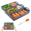 4 Pcs Silicone Baking Sheet Pan Dividers with Silicone Oil