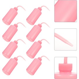 iplusmile Botella de Limpieza Boquilla Curva y Medidor para Extensiones de Pestañas 250ml Material Abs, Paquete de 8 Piezas para Uso Profesional