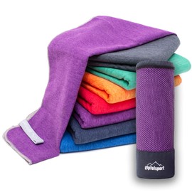 Microfibre Towel Set - for Sauna, Fitness, Sports, Beach Towel, Sports Towel, Purple Brush M: 110 x 50 cm