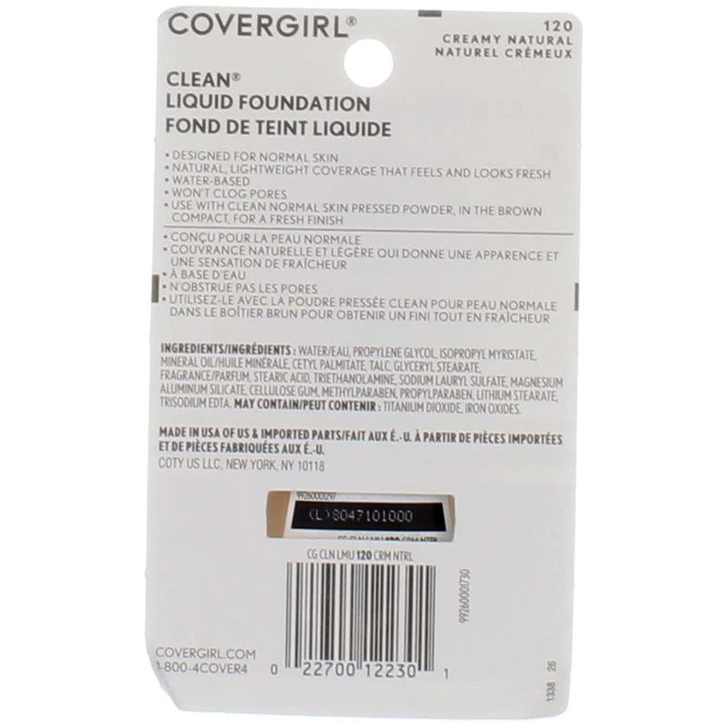COVERGIRL Clean Normal Skin Foundation (Packaging May Vary) , 125