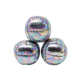 Zeekio Galaxy Juggling Balls - Premium 12 Panel Genuine Leather Balls - 130g - 67mm - Pack of 3 - Cosmo