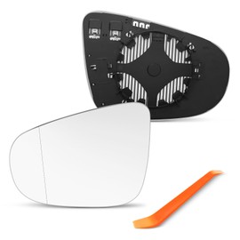 SNEMEEY Compatible with Volkswagen VW Golf MK6 Golf Gti Driver Side Mirror 2010 2011 2012 2013 2014, Left Side View Mirror Replacement Glass, Power Heated with Backing Plate 5K0857521A