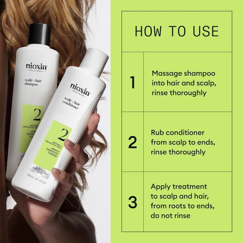 Nioxin 2 Kit Para Caída Del Cabello 3 Productos