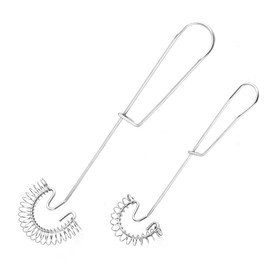 2 Stück Premium Spiralbesen/Saucenbesen, Spiralbesen spülmaschinengeeignet Schaumschläger - flacher Schneebesen