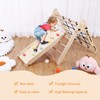 Tibokwoop Toddler Indoor Climbing Playset,2-in-1 Wooden Gym Toy,Kids Triangle Folding