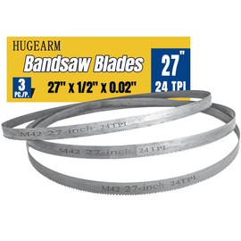 Portable Bandsaw Blades 27 Inch for Milwaukee M12, Band Saw Blades for Dewalt DCS377, Bi-Metal M42, 27" x 1/2" x 0.02", 24 TPI, 3 Pack