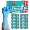 London Labs Sky Blue 5 Mil Nitrile Exam Gloves Disposable