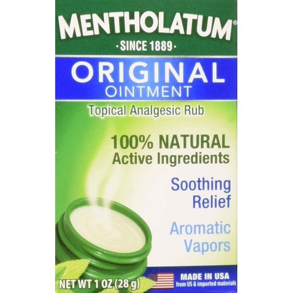 Mentholatum Original Ointment Soothing Relief, Aromatic Vapors - 1 oz (Pack of 2)