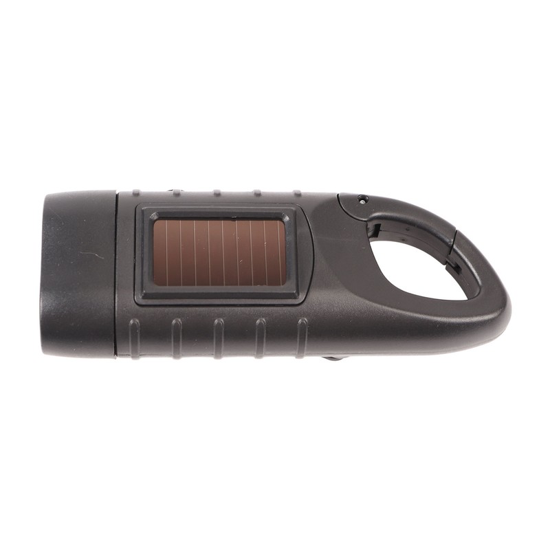 Hand Crank Solar Powered Rechargeable Flashlight Mini Solar Flashlight for