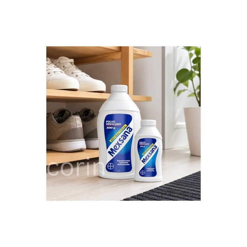 Shaeio Mexana Polvo Pies 385gr Talco Mal Olor Sudor Ayuda