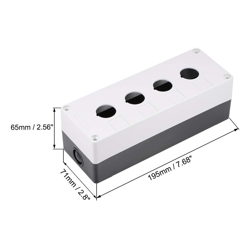 uxcell Push Button Switch Control Station Box 22mm 4 Button