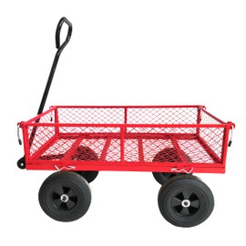 Tools Cart Wagon Cart Garden Cart Trucks Make It Easier to Transport Firewood, Red