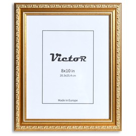 VictoR picture frame Chagall 8x10 green gold frame, vintage antique frames with shutterprrof acrylic glass, baroque/antique