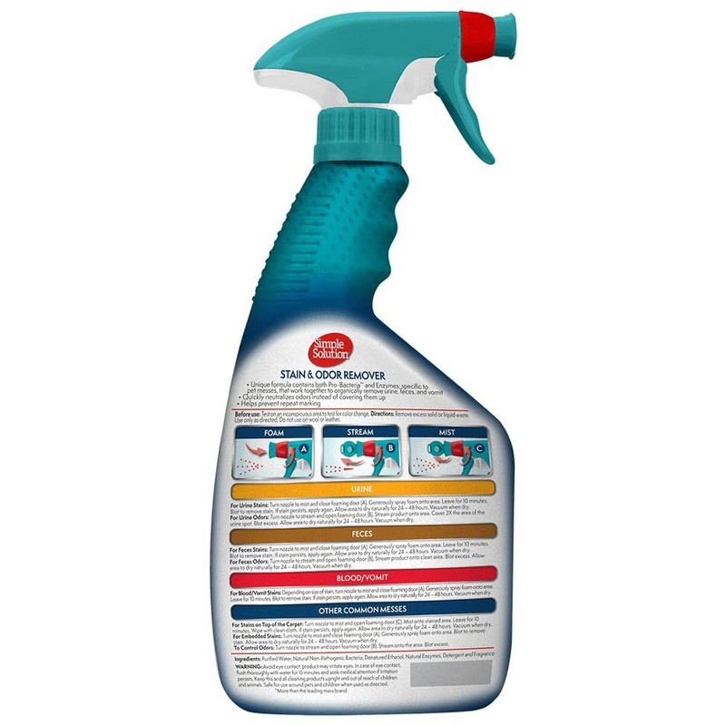 Simple Solution Stain and Odor Eliminator Spray for Dogs &