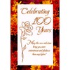 Designer Greetings Celebrating 100 Years Thin Foil Flower Age 100