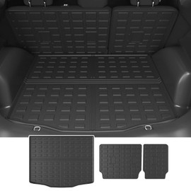 powoq Trunk Mat Compatible with 2020-2024 Ford Escape Cargo Liner All Season Protection Rear Backrest Mat Replacement for 2020 2021 2022 2023 2024 Ford Escape Accessories (Trunk Mat+Backrest Mat)