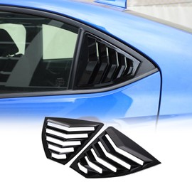 Daeiclru Rear Side Window Louvers Compatible with Subaru WRX 2022 2023 2024, Rear Side Window Louver Decorate Cover, Air Vent Scoop Shades Cover Accessories (Glossy Black)