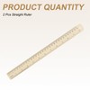sourcing map 2pcs Metal Straight Ruler 30cm Metric SAE Aluminum