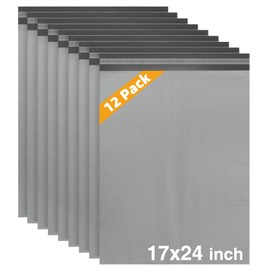 WISYOK 24x17 Inch Grey Mailing Bags, 12 Pack Large Parcel Bags, Strong Delivery Package Bags, Self Seal Bags 1 Size