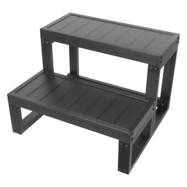 Giciashop Hot Tub Steps, Non-Skid Spa Steps 2 Step Outdoor/Indoor Universal Hot Tub Stairs for Hot Tubs, Home Bathtubs, Outdoor Spas