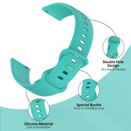 20mm Silicone Band Fit for Garmin Vivoactive 5/ Vivomove Trend Watch Bands,4-PACKS Bands Compatible for Garmin Vivoactive 5 Band Watch Strap Replacement Wristband