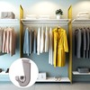 Wonderjune 4 Pcs Closet Rod Hooks Plastic Snap-in Support Brackets