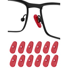 Betterun Red Replacement 6 Pairs Nose Pads for Oakley Tincup OX3184 OX5099/Tincup Carbon OX5094/Conductor 6 OO4106/Conductor 8 OO4107/Savitar OO6047/Wingfold OX5100 OX5101, Red Silicone Nose Pieces