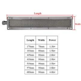 oomvarmer Infrared Burner Gas Grill Infrared Ceramic Burner Replacement Parts Side Burner Gas Camping Burner Gas Burner Ceramic BBQ