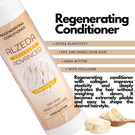 ALZEDA ADVANCED Regenerating Hair Conditioner 250 ml with Collagen and Shea Butter, Conditioner and Hair Treatment, Repairing Hair Conditioner for Damaged, Dull and Dry Hair, Hair Care